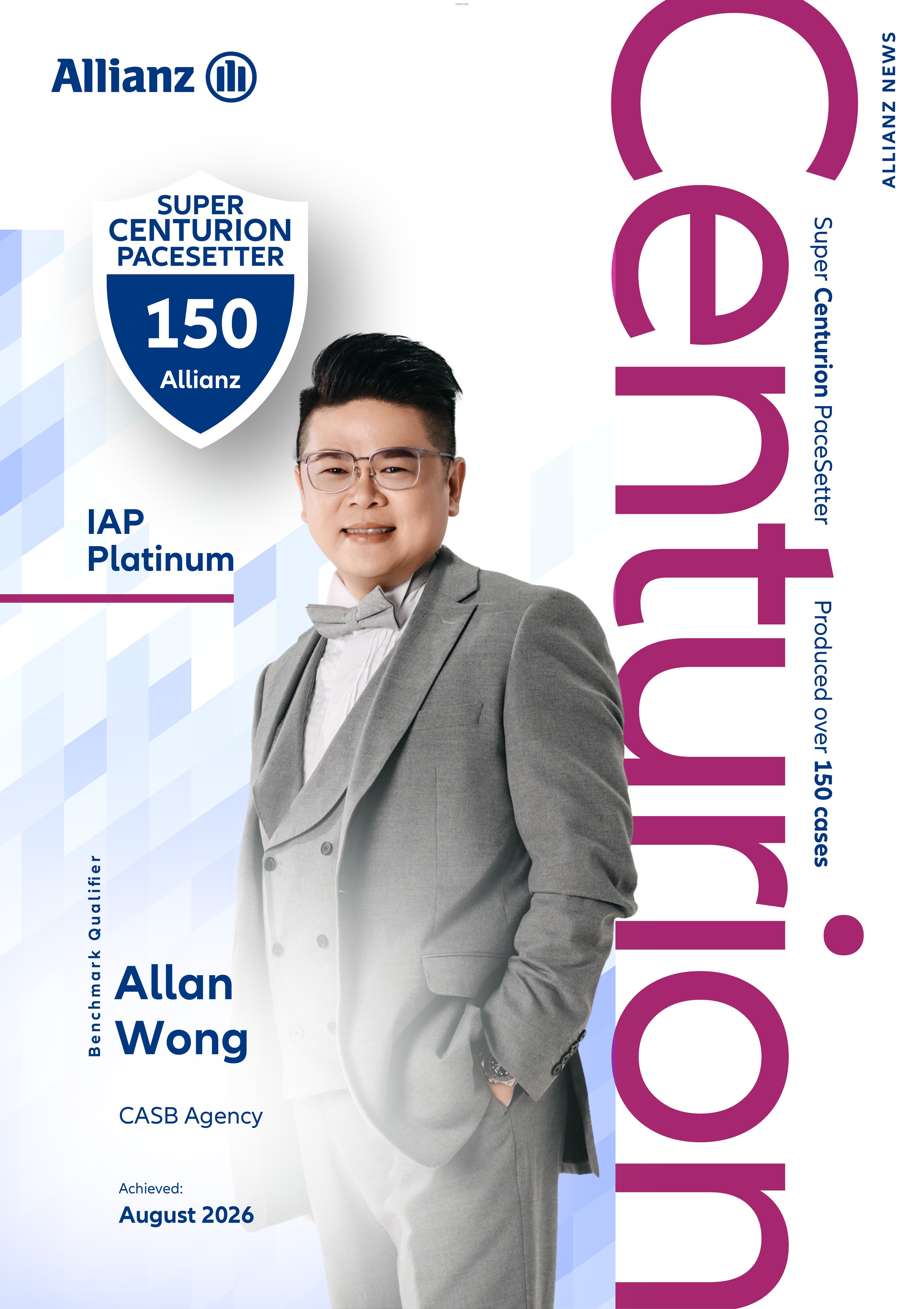 Allan Wong, Super Centurion Pacesetter 150 and IAP Platinum, August 2026