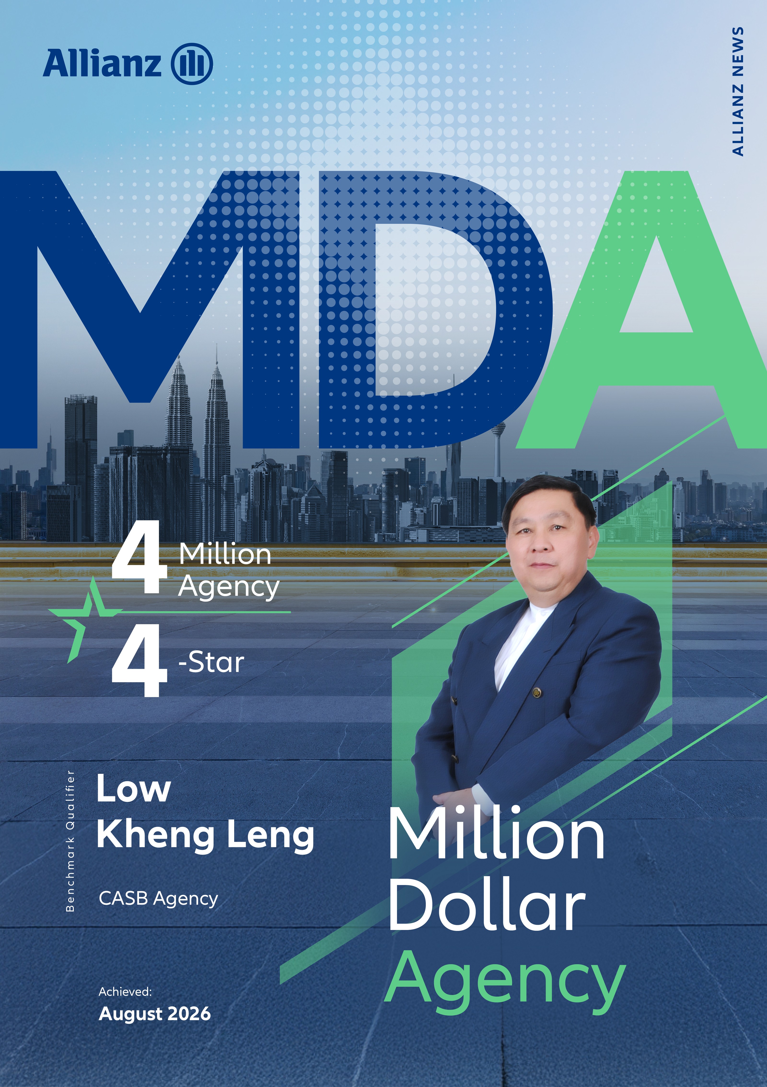 Low Kheng Leng, CASB Million Dollar Agency 4-Star Award, August 2026